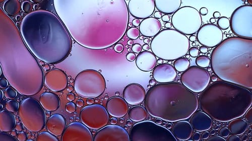 Abstract Colorful Oil and Water Mixing