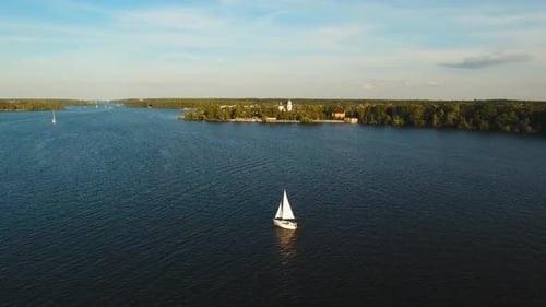 Sailing Boat on the Lake