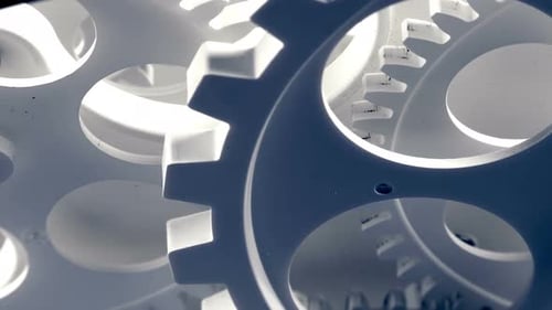 Gears Rotating in an Abstract Motion