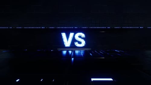 Futuristic Neon VS Text Animation for Competition