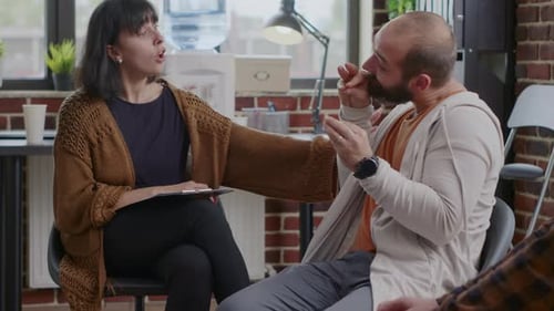 Group Therapy Session in Office Meeting Room