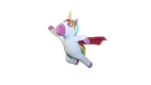 Einhornfliege auf weißem Hintergrund