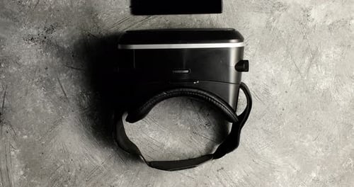 Virtual Reality Goggles With Mobile Phone Rotating