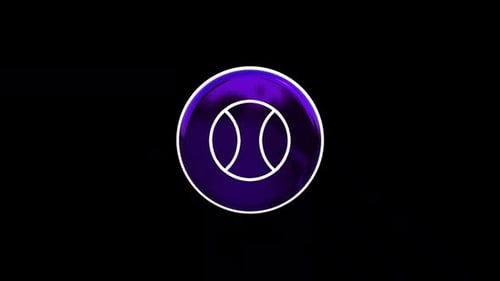 3D Rotating Tennis Ball Icon Animation