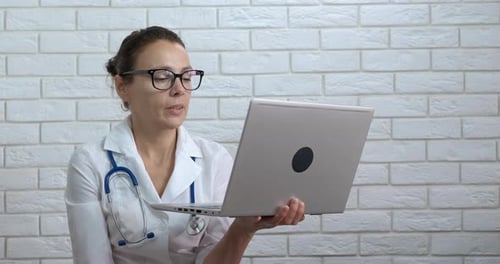 Video call with professional doctor.