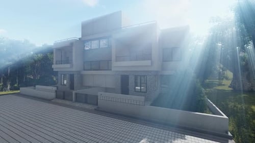 Modern Architectural Home Design 3D Render Walkthrough