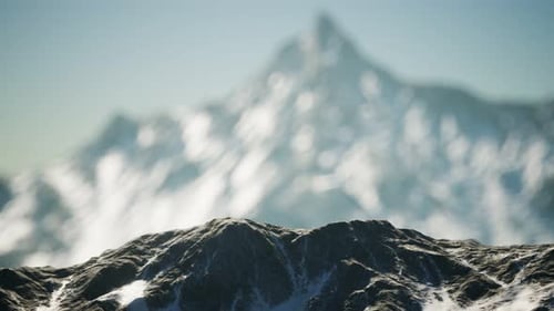 paisaje de invierno en montañas