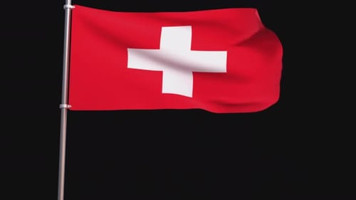 Realistic Waving Switzerland Flag Animation