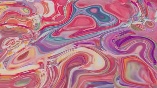 Colorful Fluid Paint Swirls Abstract Motion Background
