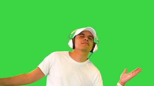 Young Adult Listening to Music with Headphones