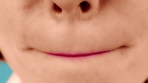 Close Up of a Woman's Red Lips