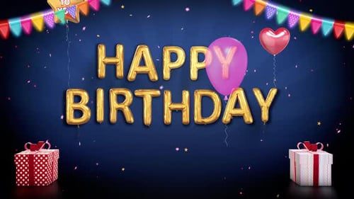 Feliz Aniversário Loop Azul