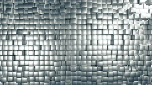 Geometric Silver Cubes Seamless Loop Motion Background