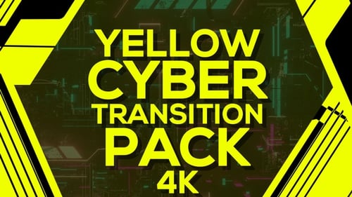 4k Yellow Cyber Transition Pack