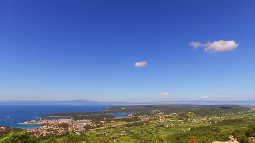 Beautiful Day on the High Hill Above the Sea