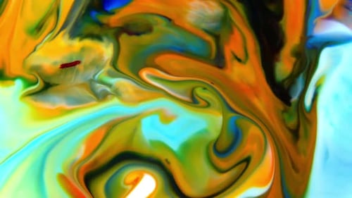 Abstract Swirling Paint Macro Visual