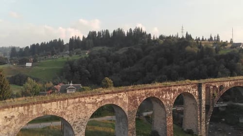 Historic Arch Bridge in Vorokhta Ukraine