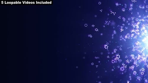 Dynamic Abstract Scientific Particle Flow Loopable Background