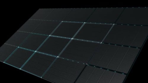 Digital Grid Network with Glowing Light Processing