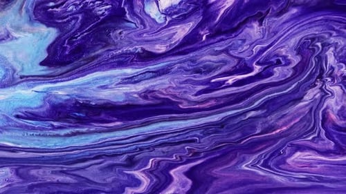 Abstract Fluid Art in Purple, Violet and Blue