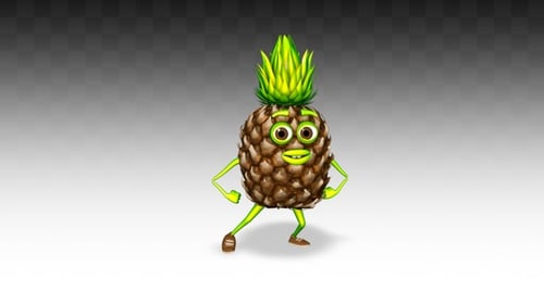 Dancing 3D Pineapple Character Animation