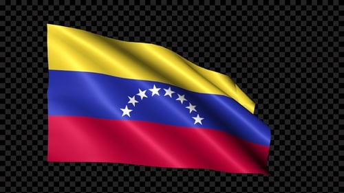 Waving Venezuela Flag with Alpha Channel
