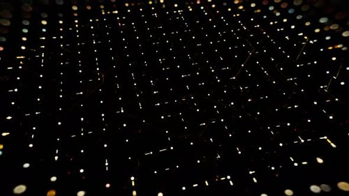 Flowing digital surface divided into squares