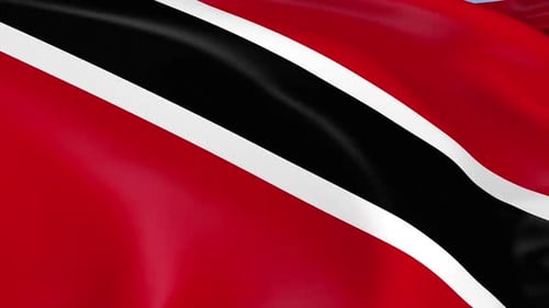 Realistic Waving Flag of Trinidad and Tobago