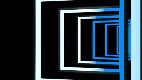 Movement in curved tunnel of squares