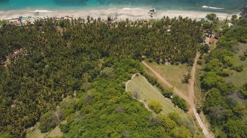 Aerial View Beautiful Beach