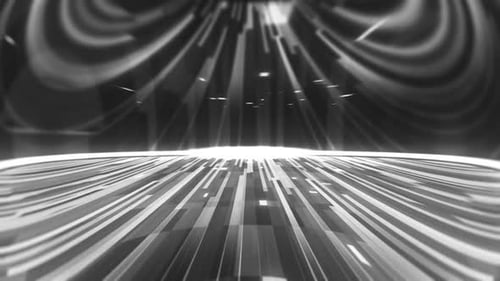 Futuristic Digital Grid Background Loop with Abstract Light Rays