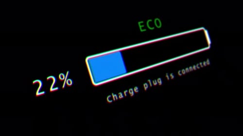 Glitch Battery Charging Progress Indicator Animation
