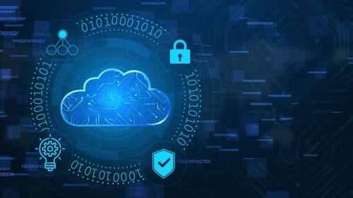 Cloud Computing und digitale Cybersicherheit Zukunftstechnologie.