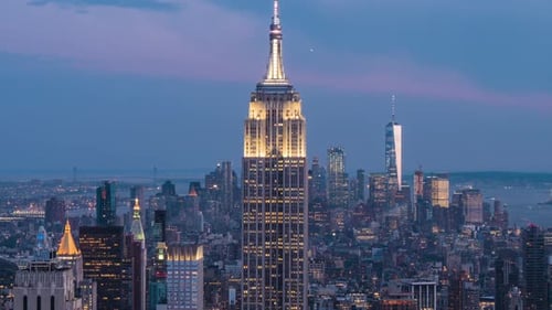 New York City Skyline Golden Hour
