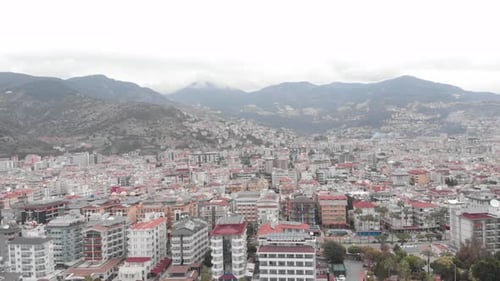 Aerial view of Alanya city