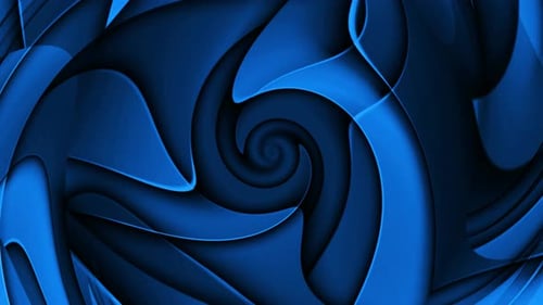 Abstract Blue Liquid Flowing Shapes Motion Background