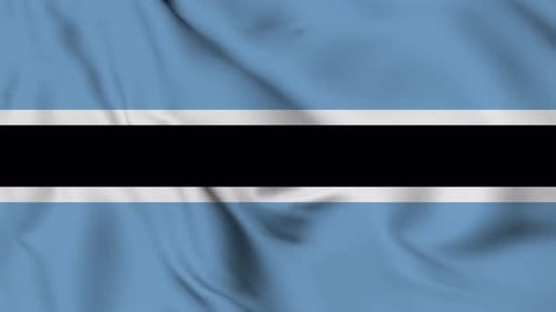 Waving Botswana Flag Animation Background
