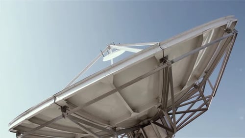 TV Station Broadcast Dish Antenna. 4K Version.