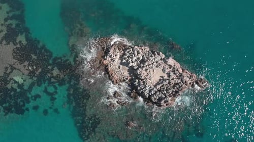Vagues de mer roulant sur une falaise rocheuse