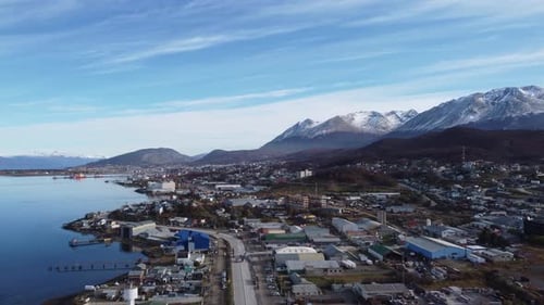 Paisagem da Patagônia. Famosa cidade de Ushuaia na Patagônia Argentina