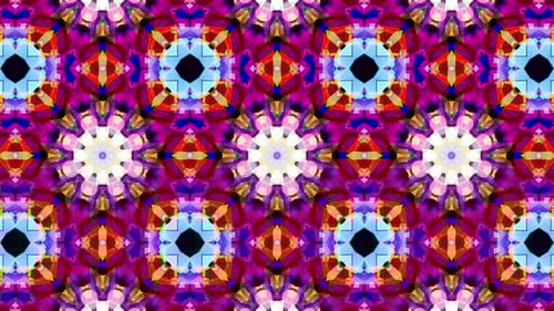 Colorful Stained Glass Kaleidoscope Loop 4K 12