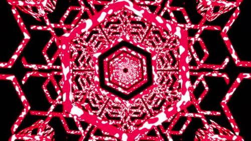 Red Spotted Kaleidoscope Vj Loop Background HD