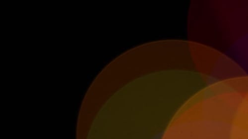 Abstract Colorful Light Circles Bokeh on Black Background