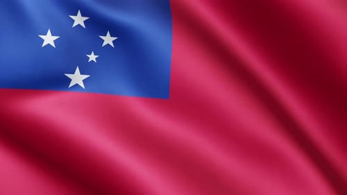 Samoan flag | Flag of Samoa | UHD | 60fps