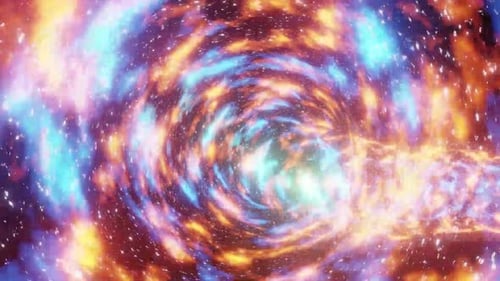 Galaxy Space Journey Tube Vj Loop HD