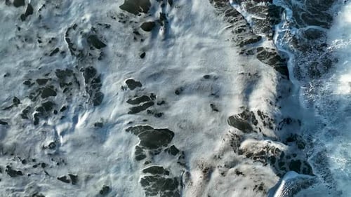 Background Textured Sea Storm aerial view 4 K