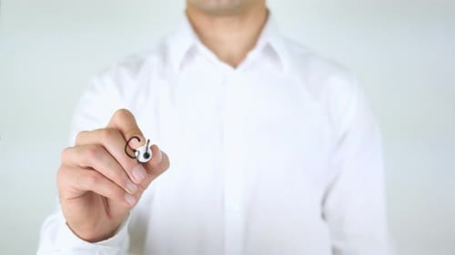 Writing Get Noticed on Clear Surface, Corporate Concept