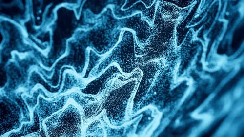 Abstract particles with wave pattern
