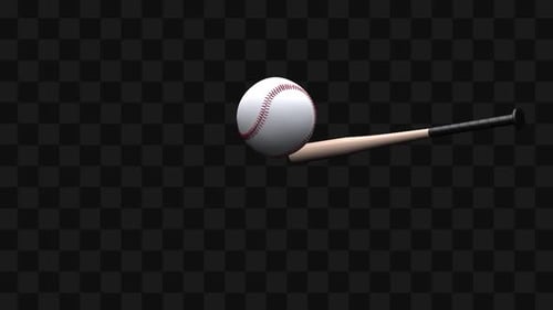 Realistic 3D Baseball Bat Hit Animation