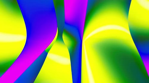 Abstract Retro Blue Green Yellow Color Swirl Background Loop